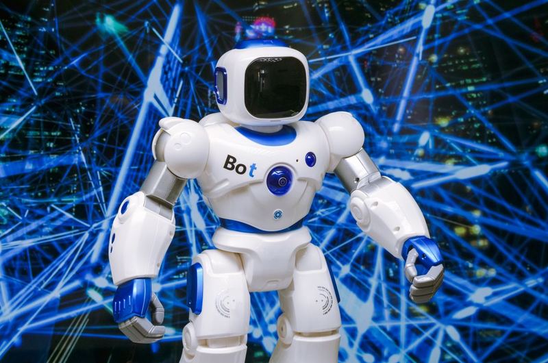 An advanced AI system with digital connections, representing the AI tools used in modern SEO workflows