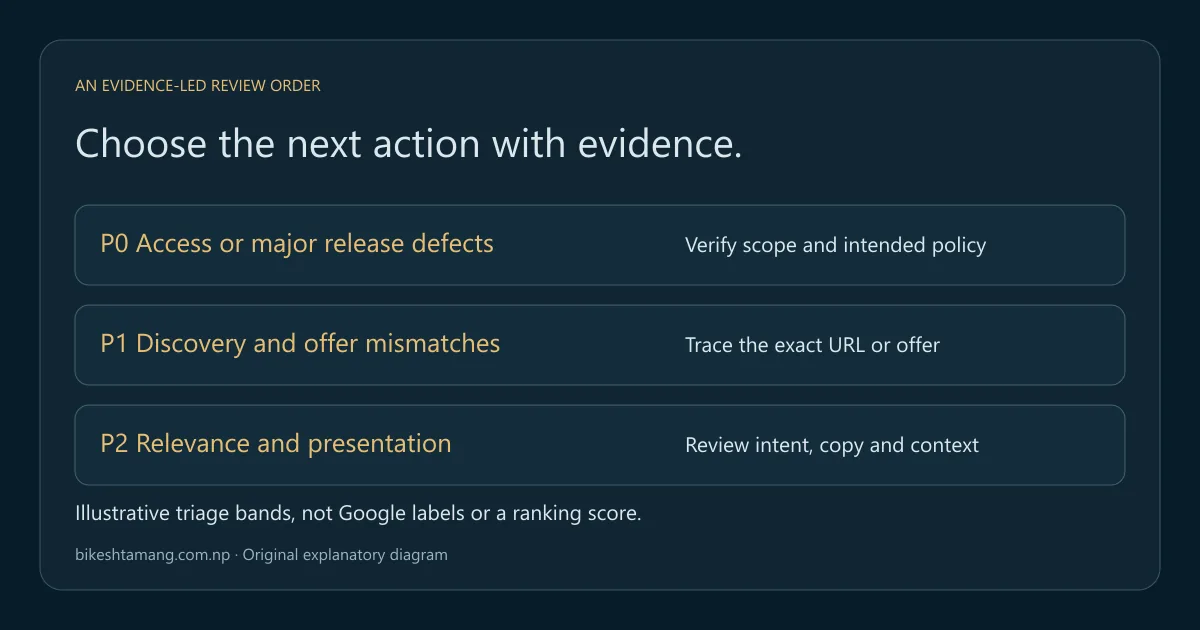 Shopify SEO review connects a broad store checklist to focused guides for product URLs, navigation, offer data and markets.