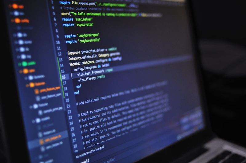 Close-up of programming code on a screen, representing the HTML elements where title tags are defined
