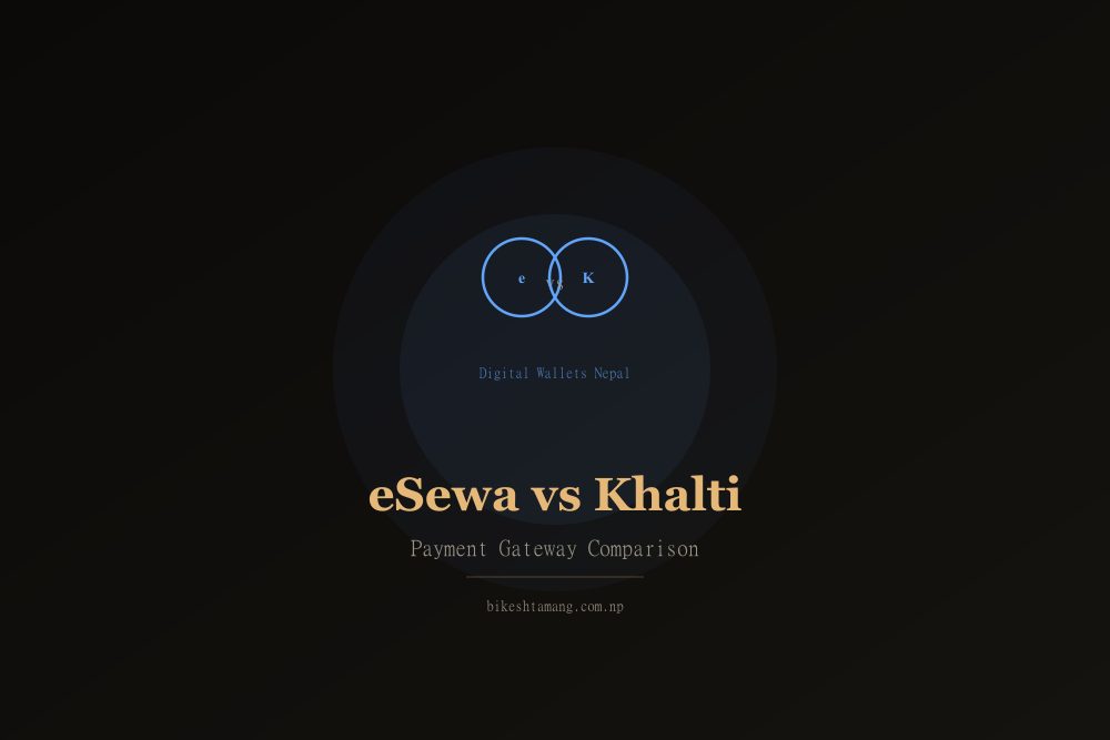 eSewa vs Khalti comparison concept showing two digital wallet icons