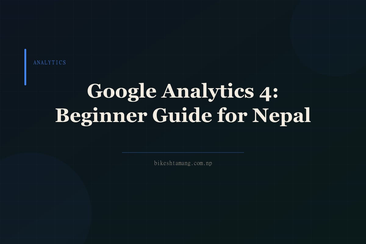 Google Analytics 4 dashboard showing traffic data for a Nepali business website