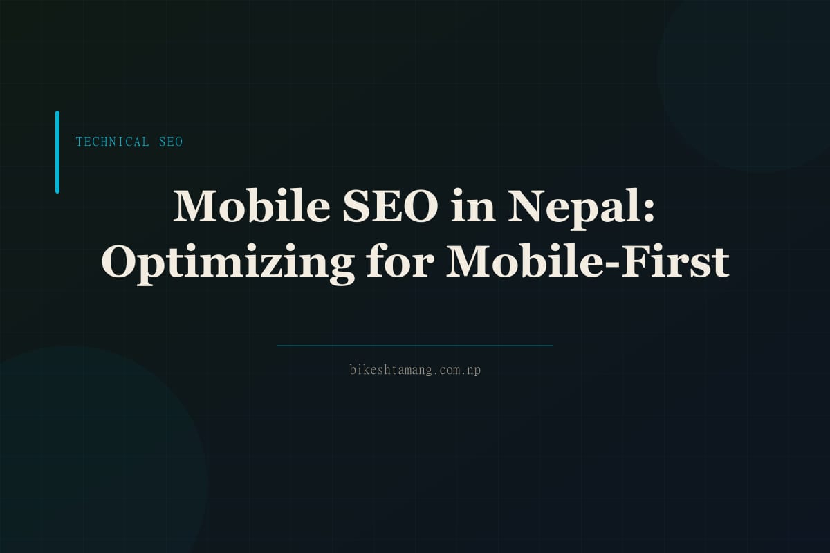 A person holding a smartphone browsing a website with Kathmandu cityscape in the background