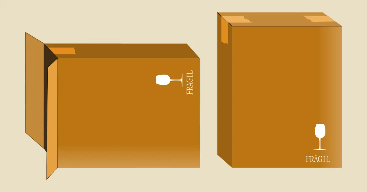 Illustration of cardboard product boxes for an online store