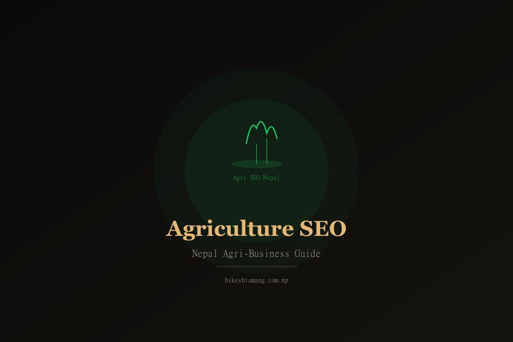 Agriculture SEO concept showing search optimization for Nepal farming businesses