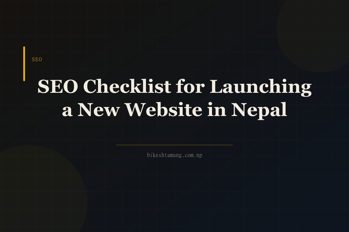 A notebook with an SEO checklist next to a laptop showing a new website being built
